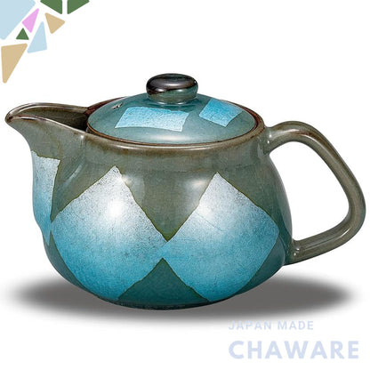 【made in japan】
Stylish Japanese Tableware, Kutani Ware Teapot with Silver Lining, Light Blue, Includes Tea Strainer, Hi