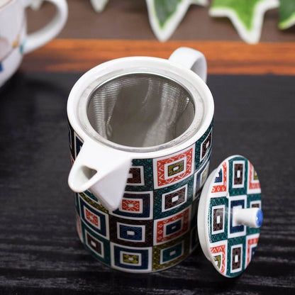 [made in Japan]
Stylish Kutani Porcelain Teapot with Stone Pattern, Premium Japanese Ceramics, Includes Tea Strainer, Perfect for Traditional Japanese Dining.
