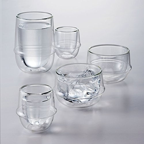 KINTO KRONOS Double Wall Teacup 200ml, Heat-Resistant Glass, Microwave and Dishwasher Safe, Gift Item 23105