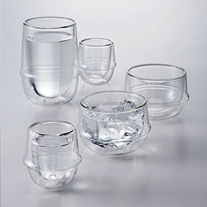 KINTO KRONOS Double Wall Teacup 200ml, Heat-Resistant Glass, Microwave and Dishwasher Safe, Gift Item 23105