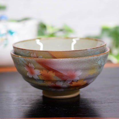 【made in japan】
Waza no Kura Elegant Pair of Rice Bowls - Japanese Kutani Pottery for Couples with Sunflower Design, Premium Tableware Gift for Weddings, Birthdays, and Special Celebrations, Made in Japan.