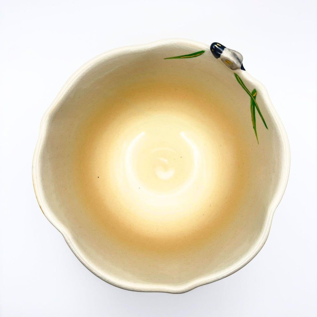【made in japan】Japanese Matcha Tea Bowl - Traditional Chawan, Made in Kyoto, Moon and Autumn Grass Design, by Koujou Takenaka. Perfect Gift - Dimensions: 11cm Diameter x 8.5cm Height.