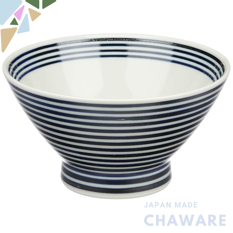 【made in japan】
Hasami Ware Wayangama Kurawanka Rice Bowl with Blue Horse Design - Traditional Japanese Pottery for Ever