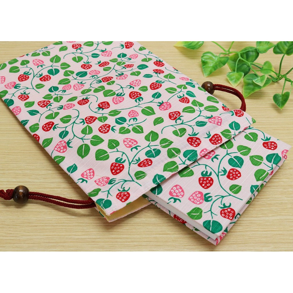 Kyoyu Made in Japan Goshuincho Drawstring Pouch Case for Goshuin Book Takehisa Yumeji Strawberry 18×26.5cm