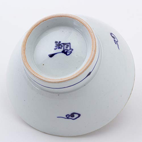 [Made in Japan] Koto Hogi Hasami Ware Rice Bowl - 12cm White Porcelain with Crane Design, Nishikai Pottery Kurawanka Bowl, Product Code 18195. Perfect for Elegant Dining.