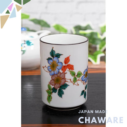 【made in japan】
Waza no Kura Large Japanese Tea Cup, Kutani Ware, Tessen Style, Ceramic Traditional Tableware, Made in J