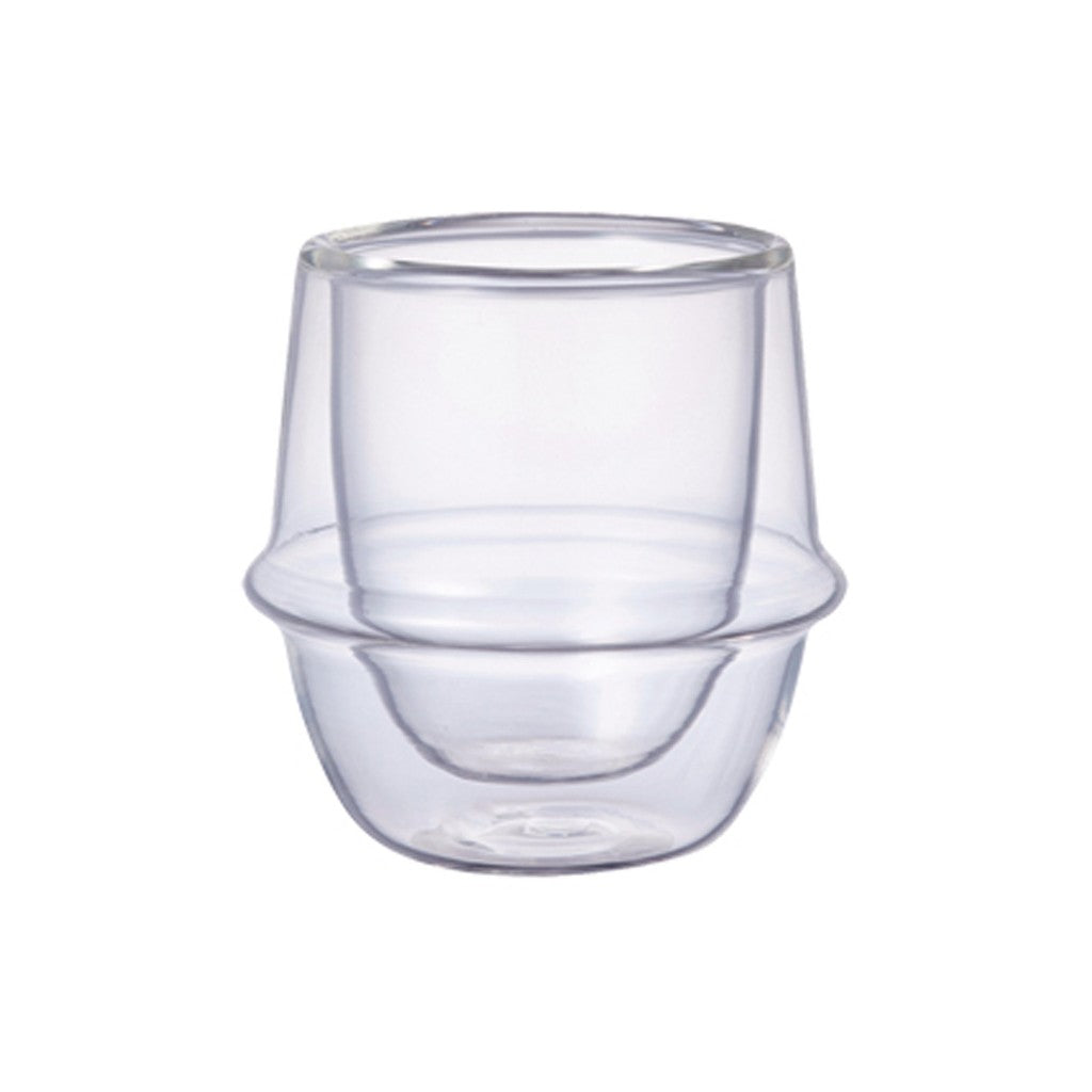 KINTO KRONOS Double Wall Espresso Cup 80ml, Heat-Resistant Glass, Microwave and Dishwasher Safe, Gift, Present, 23104