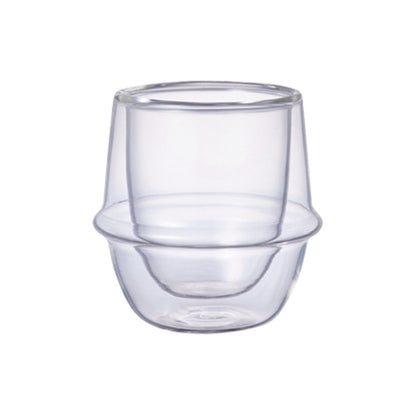 KINTO KRONOS Double Wall Espresso Cup 80ml, Heat-Resistant Glass, Microwave and Dishwasher Safe, Gift, Present, 23104