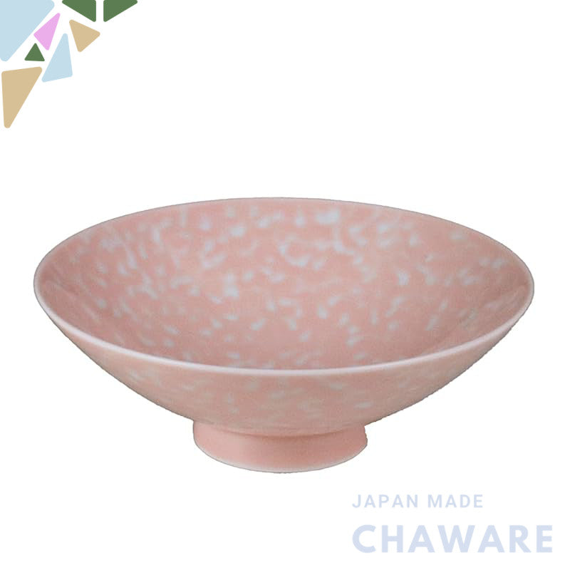 Hakusan Porcelain Flat Tea Bowl Pink (Approx.) φ15×5.3cm H-10 Designed by Masahiro Mori Hasami Ware Made in Japan
