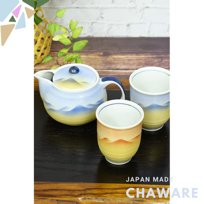 【made in japan】
Pair of Kutani Ceramic Tea Cups and Teapot Set, Japanese Kutani Ware, Traditional Japanese Tableware, Ma