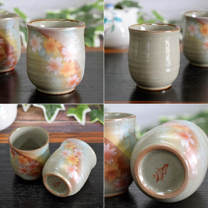 【made in Japan】
Stylish Japanese Kutani Ceramics Pair of Tea Cups for Couples - Sunlight Floral Pattern, Perfect for Weddings, Anniversaries, and Special Celebrations - Handmade Japanese Tableware Gift