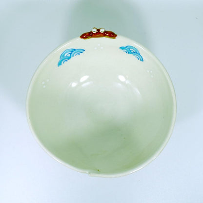 [made in Japan] Japanese Tea Ceremony Matcha Bowl, Handcrafted Kyoyaki Ceramic with Crab Design, Made in Japan by Takennaka Kosho, Ideal Gift, 14cm Diameter x 6.5cm Height. Perfect for Matcha Lovers.
