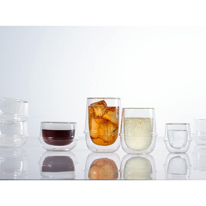 KINTO KRONOS Double Wall Iced Tea Glass 350ml Heat-Resistant Glass Microwave and Dishwasher Safe Gift Present 23106