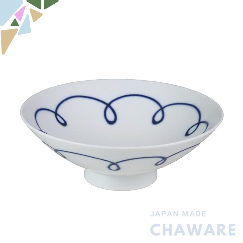 Hakusan Pottery Flat Tea Bowl White (Approx.) φ15×5.3cm Designed by Masahiro Mori Hasami Ware Made in Japan ST-10