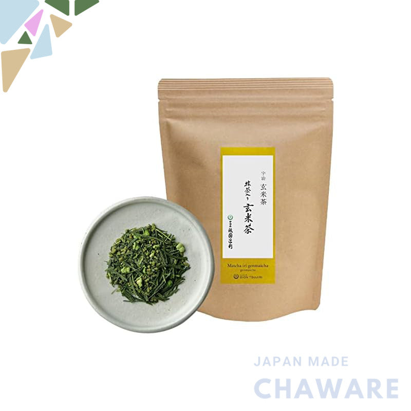 Gion Tsujiri Kyoto Genmaicha with Matcha Tea Leaves 200g [Gift, Present, Souvenir]