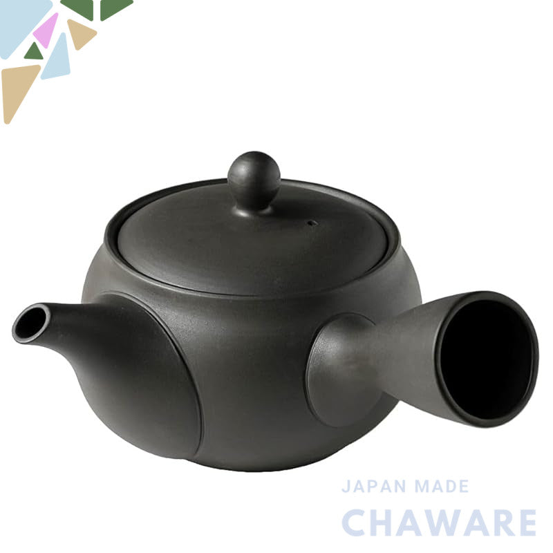 【made in japan】
Tokoname Teapot 204i with Ceramic Strainer - Seramash Black Clay, 400ml Japanese Made - Ideal for Freshly Brewed Tea Lovers!