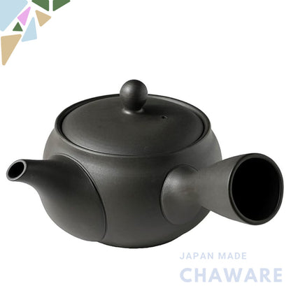 【made in japan】
Tokoname Teapot 204i with Ceramic Strainer - Seramash Black Clay, 400ml Japanese Made - Ideal for Freshly Brewed Tea Lovers!