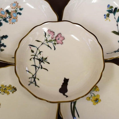 Waza no Kura Plate Set - Stylish Tableware - Kutani Ware Small Plates (Set of 5) - Perfect for Strolling Days - Ceramic - High-Quality Brand - Japanese Tableware - Side Plates - Made in Japan - Wedding Gift - Present - Gift