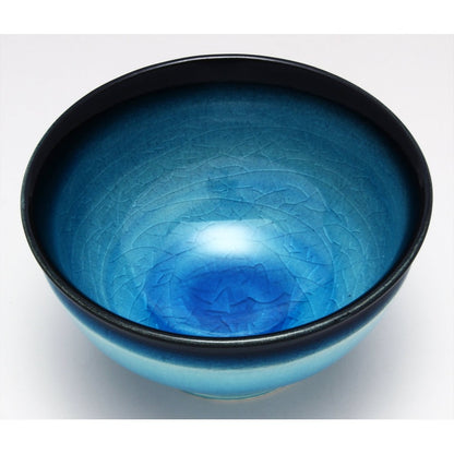 [made in japan]
Mino Ware Higashiyama Kiln "Turquoise Blue" Sencha Bowl Cup, Approx. Diameter 9cm x Height 5cm, Capacity 120ml, Japanese Tableware, Made in Japan 551-0065