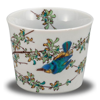 【made in japan】Kuwata's Stylish Soba Choko - Elegant Kutani Pottery Soba Cup, High-Quality Japanese Tableware. Perfect Gift for Birthdays, Milestone Celebrations, and Special Occasions. Made in Japan.