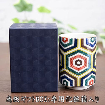 [made in Japan] Kura Collection Stylish Kutani Ware High-Quality Teacup, Antique Kutani Ceramic, Japanese Tableware, Made in Japan. Perfect for tea lovers and collectors.