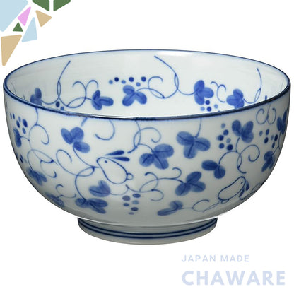 【made in japan】
Mino Ware Rabbit Pattern Bowl - 16.5 cm Diameter, 8.5 cm Height, Ideal for Ramen, Udon, and Soba. Microw