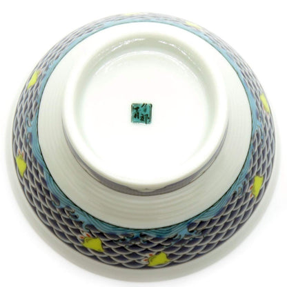 【made in japan】
Waza no Kura Kutani Porcelain Chidan Rice Bowl with Chidori Design - Elegant Japanese Tableware, Perfect Gift for Celebration and Special Occasions!
