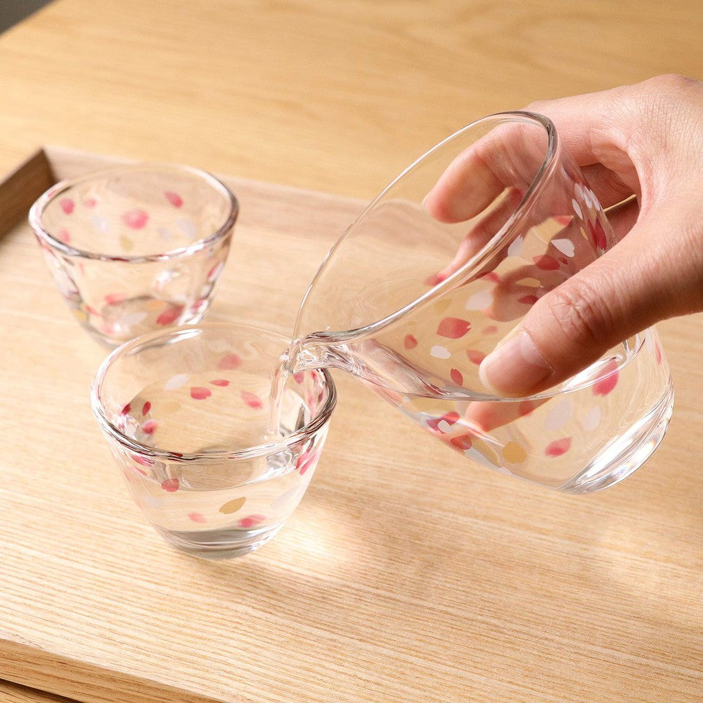ADERIA Haruiro Japanese Sake Tableware Gift Set - Elegant and Stylish Japanese Made Sake Cups and Glasses for Special Occasions