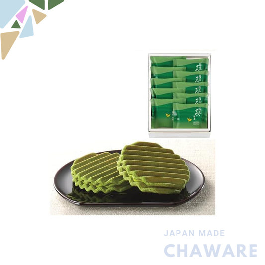 Genkicchoan Fukuwatari Senbei Matcha Gift Box (10 or 18 pieces)