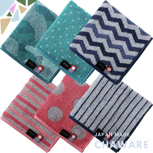 imaa Certified Imabari Towel Hand Towels - Bamboo Rayon, Antibacterial and Odor Resistant, 6 Pack, Made in Japan