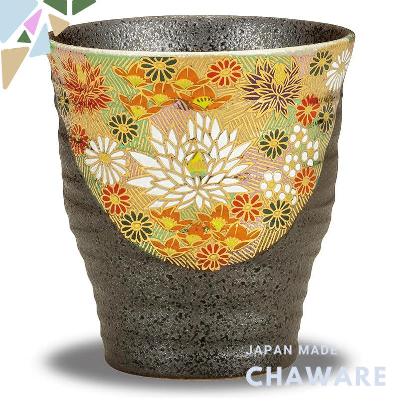 【made in japan】
Stylish Japanese Beer Glass - Kutani Porcelain Sakeware with Gold Decoration, Premium Quality Brand Tabl