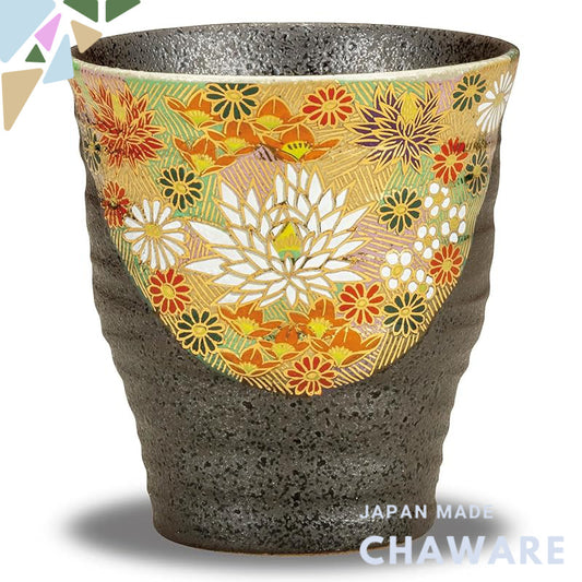 【made in japan】
Stylish Japanese Beer Glass - Kutani Porcelain Sakeware with Gold Decoration, Premium Quality Brand Tabl
