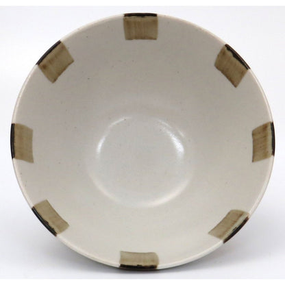 【made in Japan】
Hasami Porcelain Wayan Kiln Kurawanka Rice Bowl, Ten Stripes Tea Design, Traditional Japanese Tableware
