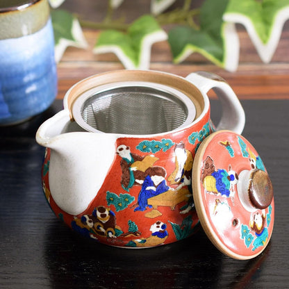 【made in japan】
Stylish Japanese Pottery Teapot with Strainer, Kutani Ware, Luxury Wooden Rice Design, Premium Tableware, Ideal Birthday Gift, Made in Japan.