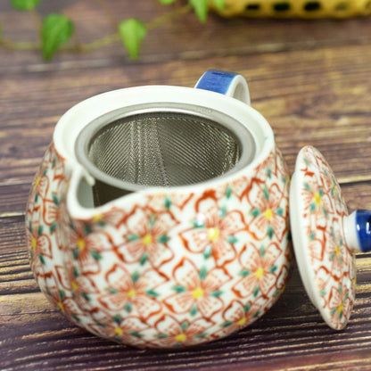 [made in Japan]
Stylish Japanese Tableware - Kutani Ware Teapot with Flower Pattern, Includes Strainer, High-End Ceramic, Perfect for Birthdays, Authentic Japanese Design