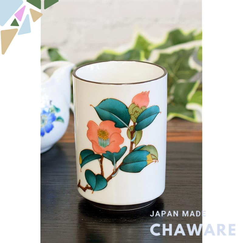 【made in japan】
Large Japanese Kutani Tea Cup – Tsutsu Kutsuhana Porcelain Teacup, Traditional Japanese Tableware, Perfe