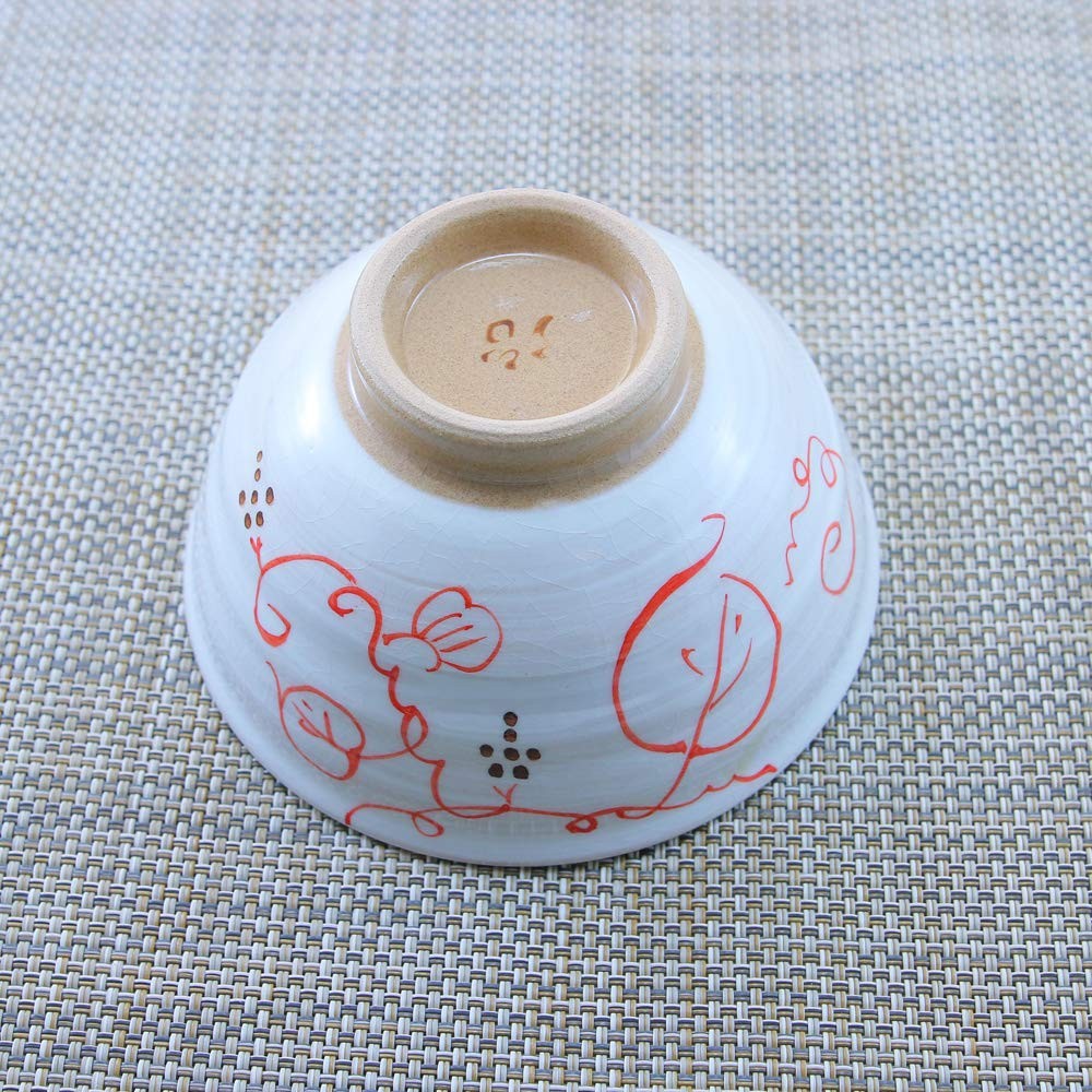 【made in japan】
Arita and Hasami Pottery Small Red Nut Bowl - Lightweight, Thin Design, Grapes Pattern | Traditional Japanese Tableware, Ceramic Dish