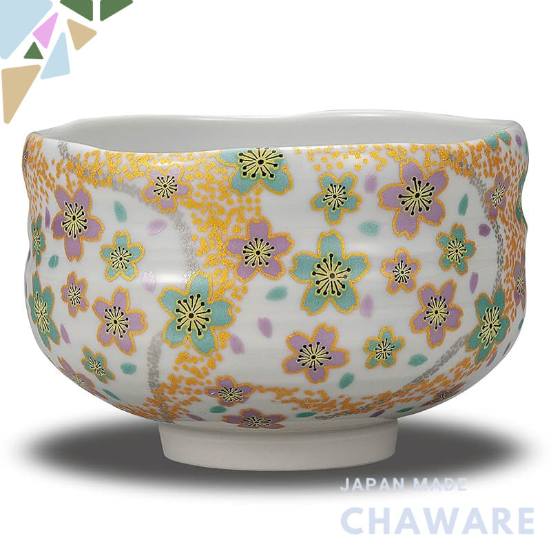 【made in japan】
Stylish Japanese Matcha Bowl - Kutani Porcelain Tea Bowl, Kurusuihana Design, Premium Brand, Tea Ceremon