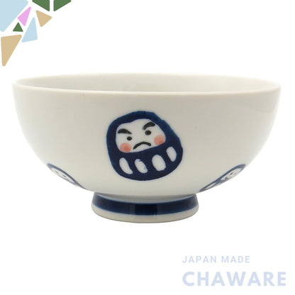 【made in japan】
Hasami Porcelain Daruma Rice Bowl (Blue) - Microwave Safe, Made in Japan