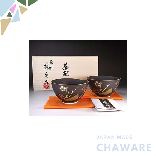 【made in japan】
Premium Arita Porcelain Rice Bowls Crafted by Artisan | Unique Kiln-Change Gold-Plated Plum Blossom Desi