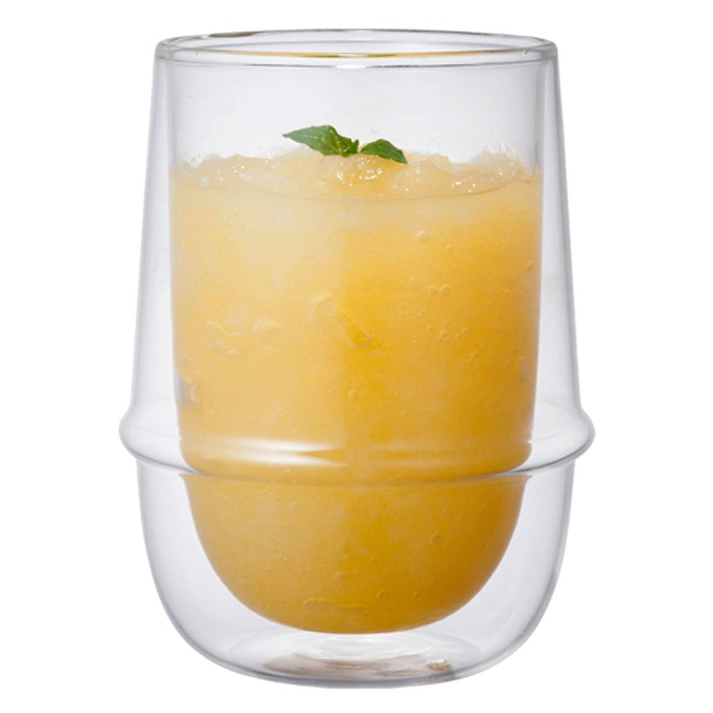 KINTO KRONOS Double Wall Iced Tea Glass 350ml Heat-Resistant Glass Microwave and Dishwasher Safe Gift Present 23106