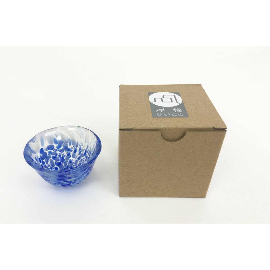 ADERIA Tsugaru Glass Sake Cup Iwaki Shimizu B-3 50ml Made in Japan Gift Box Included Ochoko GuinomI Sake Glass Cold Sake Choko Sakeware Stylish Gift for Women Mother's Day Father's Day Couples Men Housewarming Wedding Courtesy Visit Small Retirement Prese