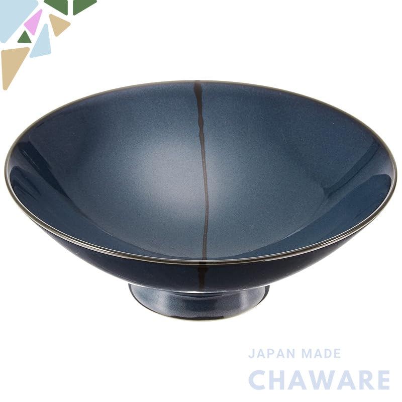 Hakusan Porcelain Flat Tea Bowl Navy (Approx.) φ15×5.3cm G-21 Designed by Masahiro Mori Hasami Ware Made in Japan