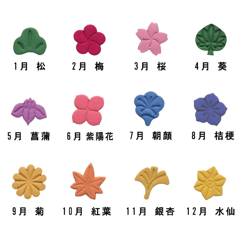 Yamada Matsukōboku Store, Hakkyōka 12-Month Incense Set in Tatami Paper, Item No. 64775