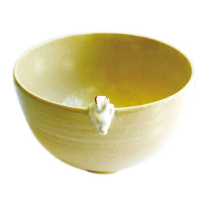【made in japan】
Japanese Tea Ceremony Matcha Bowl - Handmade Kyoto Ceramic with Rabbit Design, Authentic Japanese Craftsmanship, Perfect Gift, Dimensions: 14cm Diameter x 9cm Height.
