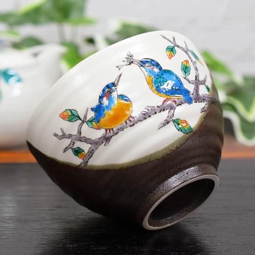 【made in japan】
Stylish Kutani Ceramic Rice Bowl, "Kawasei" for Chazuke, Elegant Japanese Tableware, Premium Gift for Birthday, Traditional Design for Dining