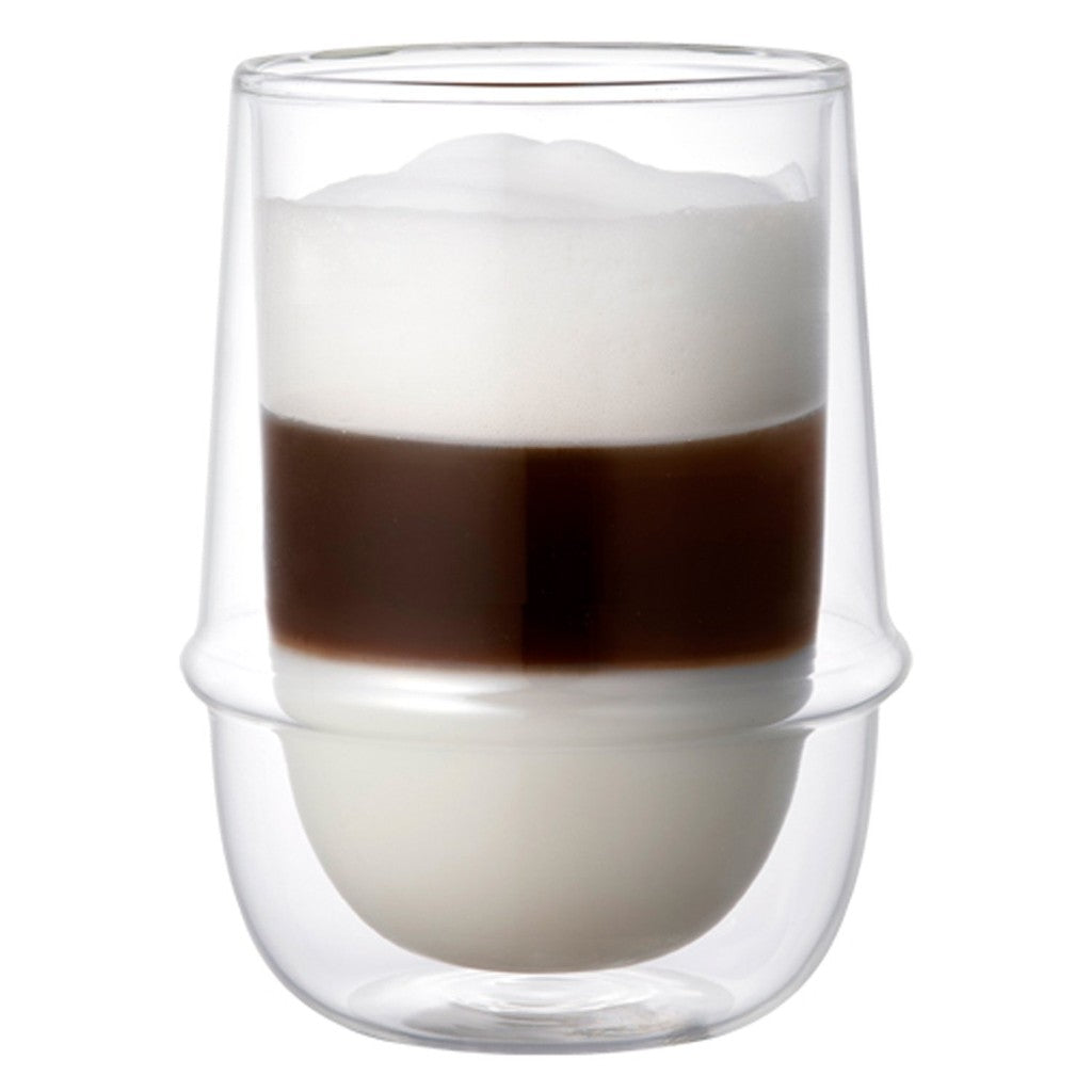 KINTO KRONOS Double Wall Iced Tea Glass 350ml Heat-Resistant Glass Microwave and Dishwasher Safe Gift Present 23106
