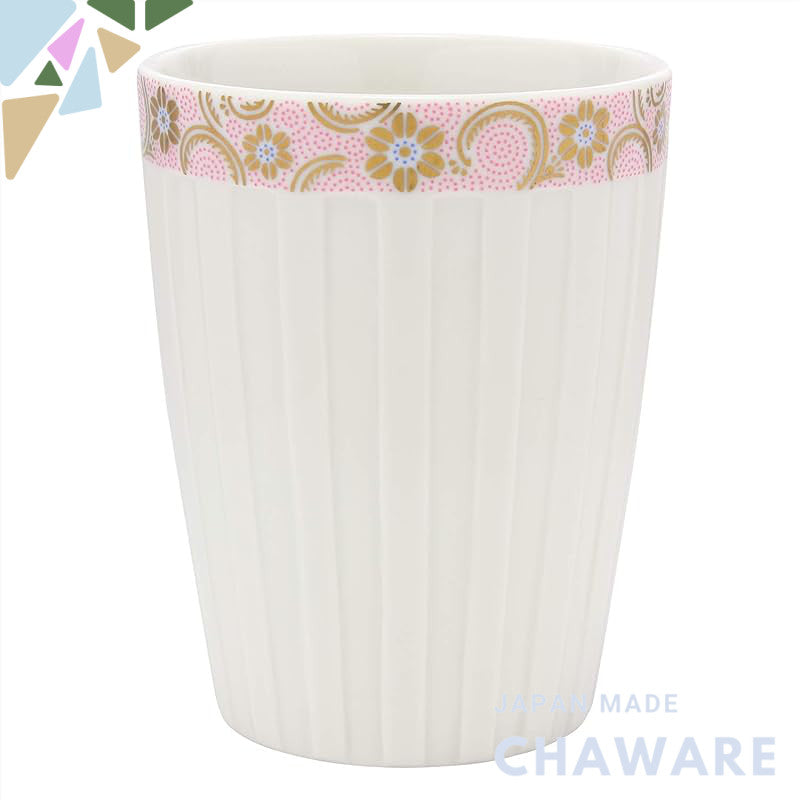 【made in japan】
Kutani Ceramics Free Cup with White Jikusa Multicolor Arachnid Design