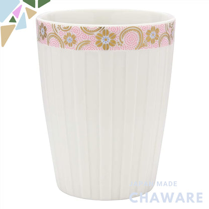 【made in japan】
Kutani Ceramics Free Cup with White Jikusa Multicolor Arachnid Design