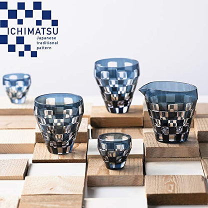 ADERIA Cup Pair Set Ichimatsu 60ml [ICHIMATSU/Sake Cup/Choko/Sake Glass] Gift Box Included Birthday Gift Present HS-578